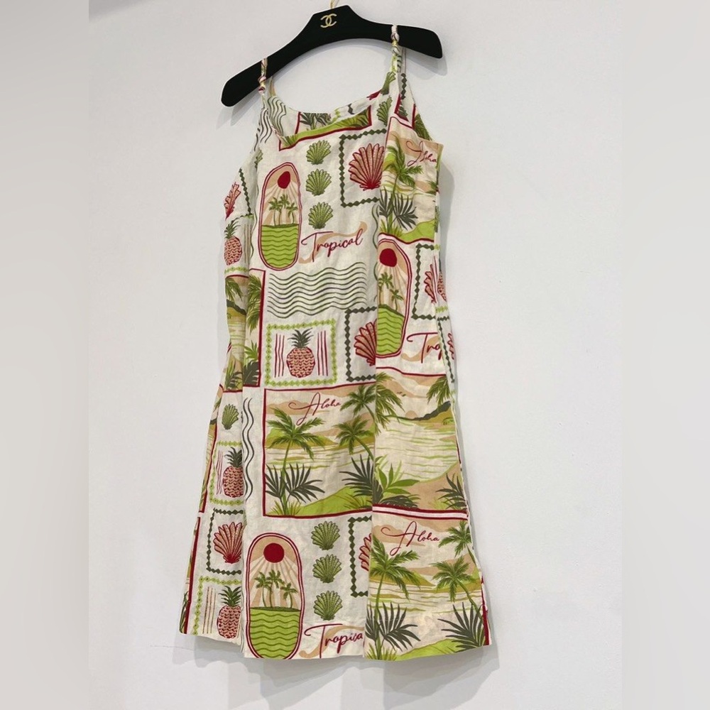 Linen Patterned Dress - Picture 2 of 7